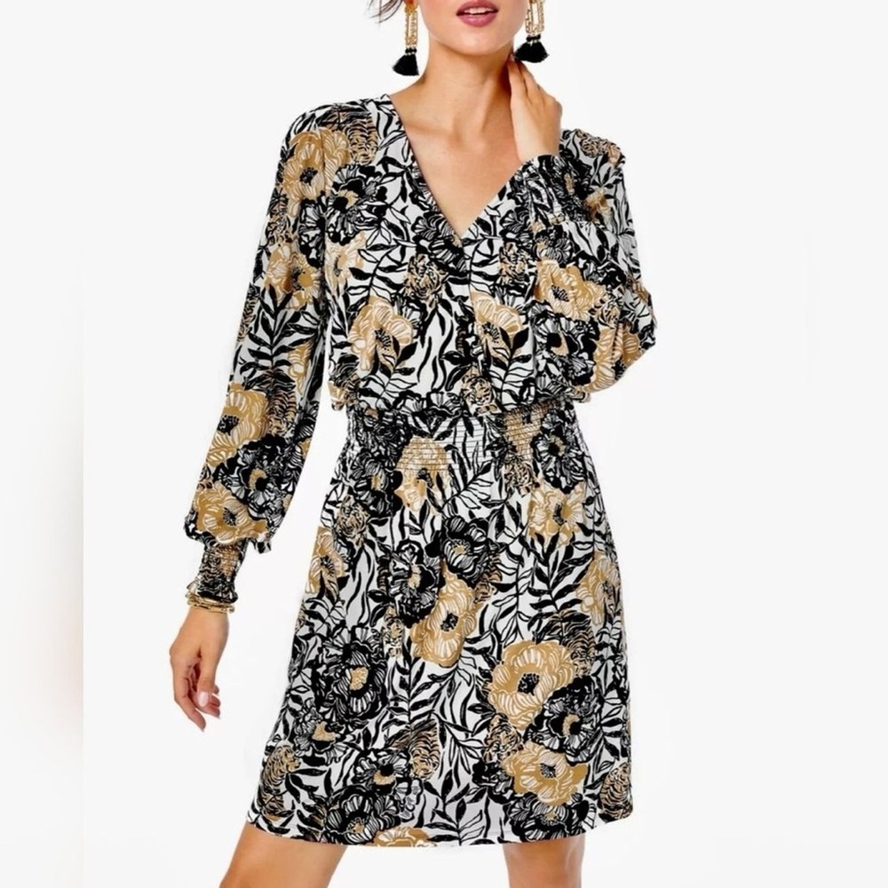 Lilly Pulitzer Talley dress Onyx Peony Party sz M EUC